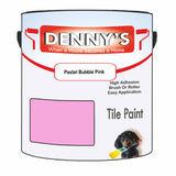 Denny's Tile Paint For Bathroom Tile Colour- Pastel Bubble Pink - Moistureproof Easy-Clean Makeover