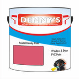 Denny's Plastic Paint For Windows Colour- Pastel Candy Pink - Weatherproof Fade-Safe Upvc