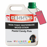 Denny's Stain Paint For Decking Colour- Pastel Candy Pink - Anti-Slip Weatherproof Nourish