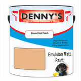 Denny's Emulsion Paint For Ceilings Colour- Bloom Petal Peach - Matte Low-Splatter Stain-Hide Bright