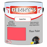 Denny's Floor Paint For Sheds Colour- Pastel Pink - Durable Anti-Slip Weatherproof