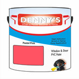 Denny's Plastic Paint For Windows Colour- Pastel Pink - Weatherproof Fade-Safe Upvc