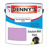 Denny's Emulsion Paint For Walls Colour- Serenity Heather Mulberry Purple - Matte Wipe-Clean Durable Coverage