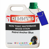 Denny's Stain Paint For Fences Colour- Petrol Anchor Blue - Weatherproof Uv-Safe Protect