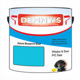 Denny's Plastic Paint For Pvc Colour- Petrol Blueprint Blue - Adhesion Tough Colour-Hold