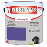 Denny's Floor Paint For Sheds Colour- Petrol Harbour Blue - Durable Anti-Slip Weatherproof
