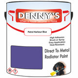 Denny's High Temp Paint For Pipes Colour- Petrol Harbour Blue - Heatproof Corrosionguard Durable