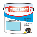 Denny's Plastic Paint For Windows Colour- Petrol Hydraulic Blue - Weatherproof Fade-Safe Upvc