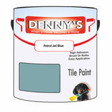 Denny's Tile Paint For Bathroom Tile Colour- Petrol Jet Blue - Moistureproof Easy-Clean Makeover