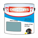 Denny's Plastic Paint For Windows Colour- Petrol Jet Blue - Weatherproof Fade-Safe Upvc