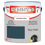 Denny's Floor Paint For Sheds Colour- Petrol Marine Blue - Durable Anti-Slip Weatherproof