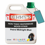 Denny's Stain Paint For Fences Colour- Petrol Midnight Blue - Weatherproof Uv-Safe Protect