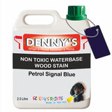Denny's Stain Paint For Fences Colour- Petrol Signal Blue - Weatherproof Uv-Safe Protect