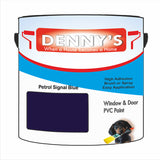 Denny's Plastic Paint For Windows Colour- Petrol Signal Blue - Weatherproof Fade-Safe Upvc