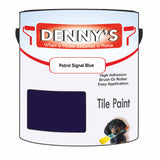 Denny's Tile Paint For Commercial Areas Colour- Petrol Signal Blue - High-Traffic Durable Easy-Clean