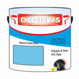 Denny's Plastic Paint For Windows Colour- Petrol Turbo Blue - Weatherproof Fade-Safe Upvc