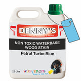 Denny's Stain Paint For Fences Colour- Petrol Turbo Blue - Weatherproof Uv-Safe Protect
