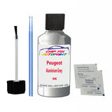 Peugeot Aluminium Grey Touch Up Paint Code 9K Scratch Repair Kit