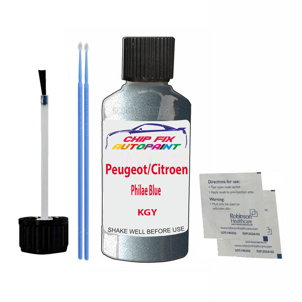 Peugeot/Citroen Philae Blue Touch Up Paint Code KGY Scratch Repair Kit