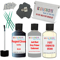 Peugeot Smalt Blue Car Detailing Paint and polish finishing kit