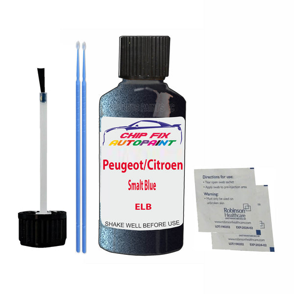 Peugeot/Citroen Smalt Blue Touch Up Paint Code ELB Scratch Repair Kit