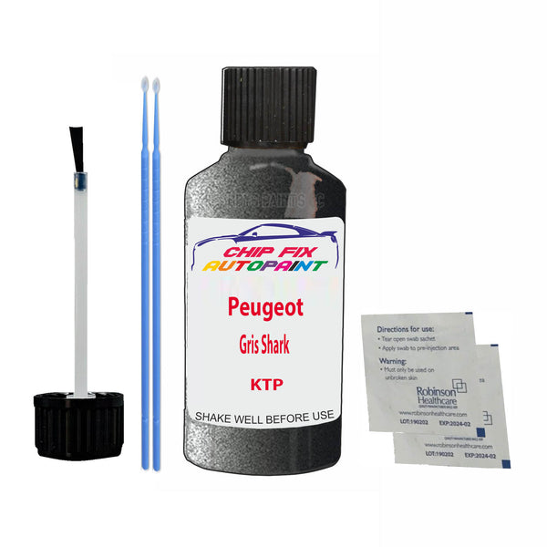 Peugeot Gris Shark Touch Up Paint Code KTP Scratch Repair Kit