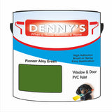 Denny's Plastic Paint For Windows Colour- Pioneer Alloy Green - Weatherproof Fade-Safe Upvc