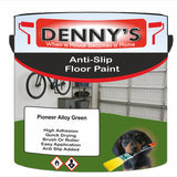 Denny's Floor Paint For Grip Coating Colour- Pioneer Alloy Green - Anti-Slip Hardwearing Safe