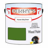 Denny's Wood Paint For Doors Colour- Pioneer Alloy Green - Scuffproof Weatherproof Smooth