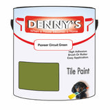 Denny's Tile Paint For Bathroom Tile Colour- Pioneer Circuit Green - Moistureproof Easy-Clean Makeover