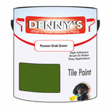 Denny's Tile Paint For Kitchen Tile Colour- Pioneer Drab Green - Wipe-Clean Grease-Resistant Refresh