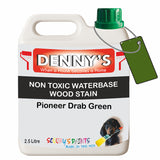 Denny's Stain Paint For Fences Colour- Pioneer Drab Green - Weatherproof Uv-Safe Protect