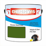 Denny's Plastic Paint For Windows Colour- Pioneer Drab Green - Weatherproof Fade-Safe Upvc