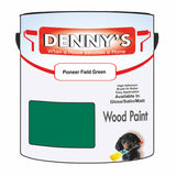 Denny's Wood Paint For Doors Colour- Pioneer Field Green - Scuffproof Weatherproof Smooth