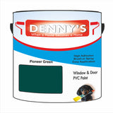 Denny's Plastic Paint For Windows Colour- Pioneer Green - Weatherproof Fade-Safe Upvc