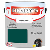 Denny's Floor Paint For Sheds Colour- Pioneer Green - Durable Anti-Slip Weatherproof