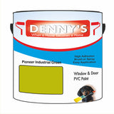 Denny's Plastic Paint For Windows Colour- Pioneer Industrial Green - Weatherproof Fade-Safe Upvc