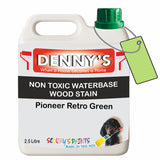 Denny's Stain Paint For Fences Colour- Pioneer Retro Green - Weatherproof Uv-Safe Protect