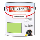Denny's Tile Paint For Commercial Areas Colour- Pioneer Retro Green - High-Traffic Durable Easy-Clean