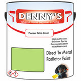 Denny's High Temp Paint For Grilles Colour- Pioneer Retro Green - Heatproof Rustguard Durable
