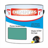 Denny's Plastic Paint For Windows Colour- Pioneer Verdant Green - Weatherproof Fade-Safe Upvc