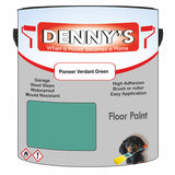 Denny's Floor Paint For Sheds Colour- Pioneer Verdant Green - Durable Anti-Slip Weatherproof