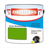 Denny's Plastic Paint For Windows Colour- Pioneer Workshop Green - Weatherproof Fade-Safe Upvc