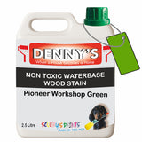 Denny's Stain Paint For Fences Colour- Pioneer Workshop Green - Weatherproof Uv-Safe Protect