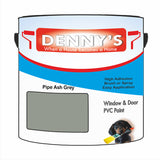 Denny's Plastic Paint For Windows Colour- Pipe Ash Grey - Weatherproof Fade-Safe Upvc