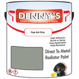 Denny's High Temp Paint For Stoves Colour- Pipe Ash Grey - Heatproof Soot-Resistant Durable