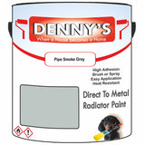 Denny's High Temp Paint For Grilles Colour- Pipe Smoke Grey - Heatproof Rustguard Durable