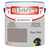 Denny's Floor Paint For Sheds Colour- Pipe Steelworks Grey - Durable Anti-Slip Weatherproof