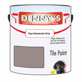 Denny's Tile Paint For Kitchen Tile Colour- Pipe Steelworks Grey - Wipe-Clean Grease-Resistant Refresh