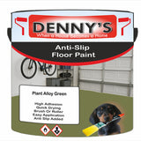 Denny's Floor Paint For Grip Coating Colour- Plant Alloy Green - Anti-Slip Hardwearing Safe
